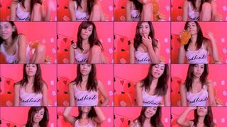 1yummyxdanda webcam show 2020-07-06 06-51-46 Young girl in sexy top is having webcam sex chat for money and excitingly flirting