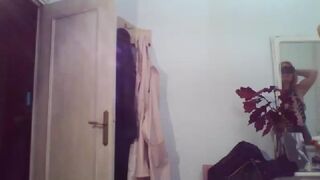 danielle208 webcam show 2020-04-10 19-48-52 Blonde porn chat granny is hotly posing to the webcam in black latex sex suit and stroking crotch