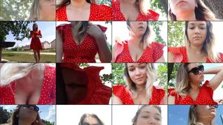 LediLola webcam show 2020-08-07 11-33-42 Online sex chat milf in cute red dress is having webcam porn chat outdoors