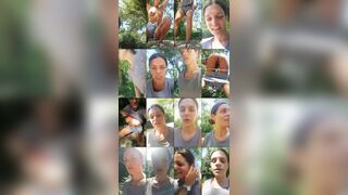 Lolisarah webcam show 2020-07-18 15-58-46 Gorgeous sexy shaped brunette is enjoying hotly posing to the webcam outdoors