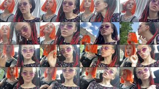 Treshgirls webcam show 2020-07-23 15-42-06 Punk lesbian chicks with red hair are having webcam sex chat and hanging out outdoors