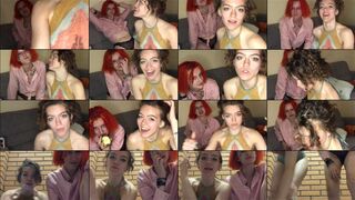 Treshgirls webcam show 2020-07-26 01-53-09 Charming young lesbian girlfriends are enjoying hotly posing to the webcam on couch