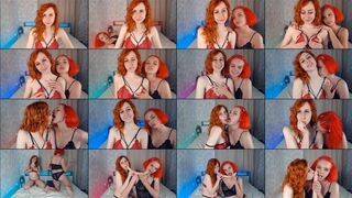 Wilmaarina webcam show 2020-07-27 09-32-43 Redhead teen lesbians in sexy underwear are hotly licking off in front of the webcam
