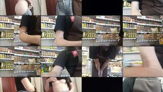 -lapochka- webcam show 2020-08-17 13-18-24 Grocery girl is recording webcam public porn video at work and showing boobies and butt