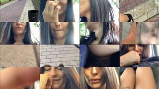 Kisa-Gav webcam show 2020-08-18 11-55-17 Slender cam sex girl is masturbating pussy in front of the webcam with sex toys outdoors