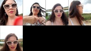 KristyMiss webcam show 2020-08-25 15-33-54 Cam sex model in exciting dress is having online sex chat and masturbating pussy on webcam outdoors