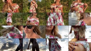 Kriszayka webcam show 2020-08-25 16-31-14 Online sex girl is posing in exciting beautiful dress on webcam outdoors and showing boobs