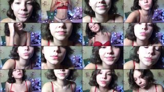 KusyaSexy webcam show 2020-08-23 18-09-14 Amateur cam porn teen girl in red lingerie is hotly posing on webcam and stroking boobies