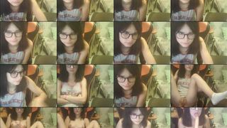 Mila18777 webcam show 2020-08-19 17-50-59 Amateur online sex chat girl is showing off in black underwear on webcam and stroking boobs