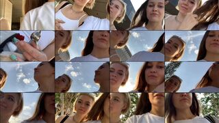 TreshGirls webcam show 2020-08-10 17-23-10 Young exciting sexy cam porn lesbians are kissing and posing on webcam outdoors