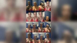 vampora19777 webcam show 2020-08-15 23-00-16 Beautiful webcam porn girl in hot red underwear is showing huge swinging tits on sex chat