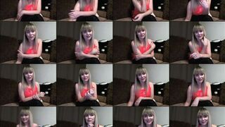 Annayoda webcam show 2020-11-10 08-38-52 Sexy hot chick is posing in red sexy dress on webcam before masturbating shaved pussy