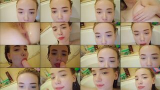 Ariel006 webcam show 2020-11-14 19-19-08 Wonderful young girl is lying in the bathtub and enjoying online webcam sex chat and fucking with dildo