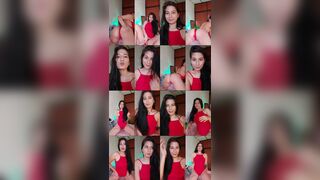 lilithanastasia webcam show 2020-04-14 22-37-16 Awesome sexy brunette in hot red bodysuit is stuffing vibrator in pussy and posing on webcam