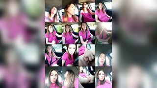 1Ameliaseen webcam show 2020-07-18 18-12-52 Slender girl in hot pink dress is enjoying hotly masturbating pussy in the car on webcam