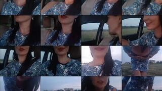 Ingrid777 webcam show 2020-08-08 18-05-51 Slender brunette with sunglasses is enjoying hotly posing to the webcam in the car