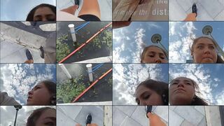 Katerinamanda webcam show 2020-08-02 15-00-01 Sweetie in sexy top and tiny black shorts is having sex chat outdoors