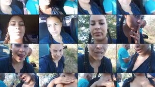 Kissmabont webcam show 2020-07-30 06-17-08 Awesome brunette milf with big boobs is enjoying webcam porn chat in the car