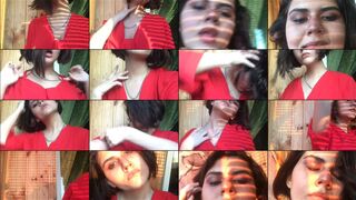 KittenShu webcam show 2020-08-03 18-48-04 Delicious brunette cam porn girl is hotly posing to the webcam in sexy red blouse